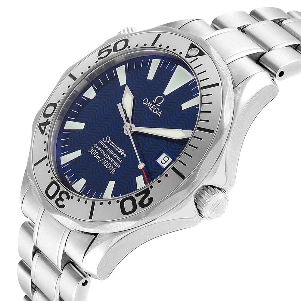 

Omega Electric Blue Stainless Steel Seamaster