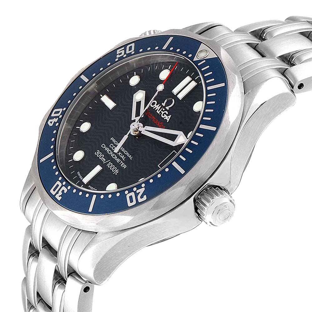 

Omega Blue Stainless Steel Seamaster Bond