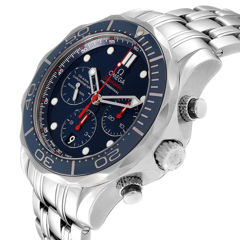 

Omega Blue Stainless Steel Seamaster Diver