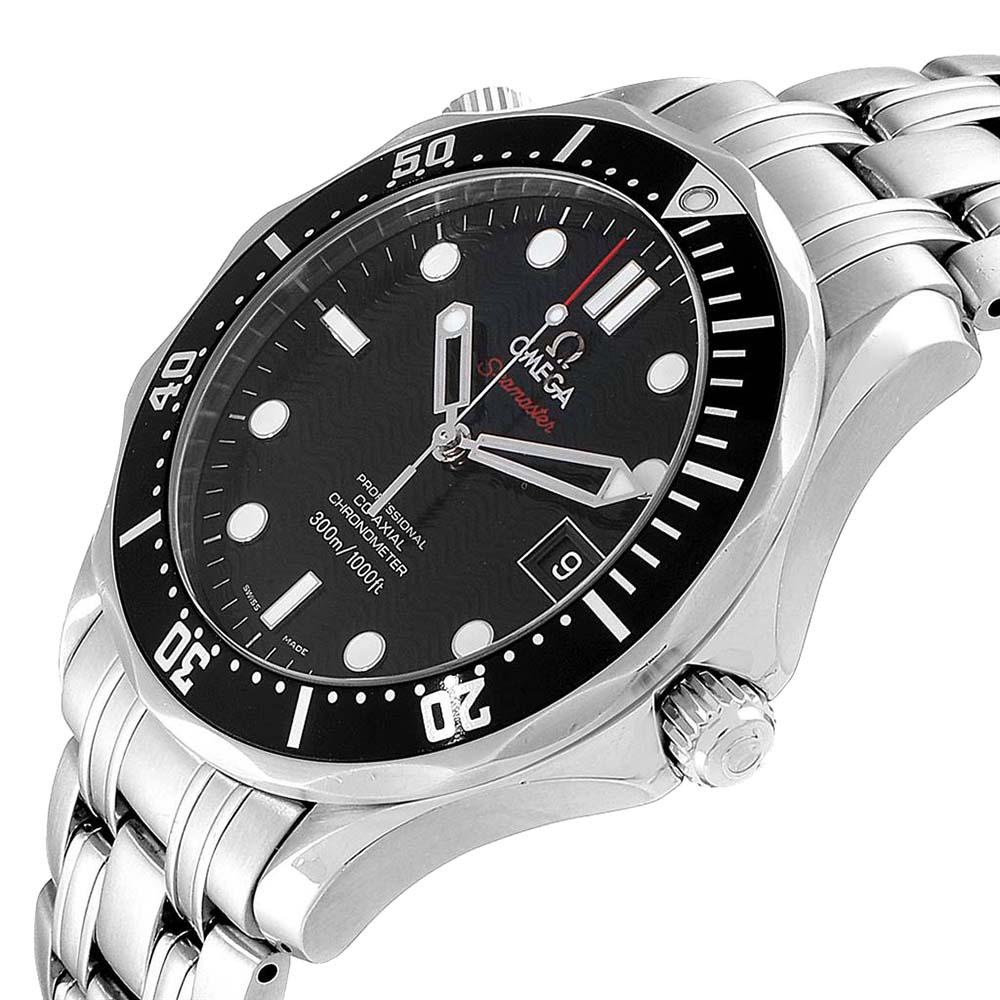 

Omega Black Stainless Steel Seamaster James Bond