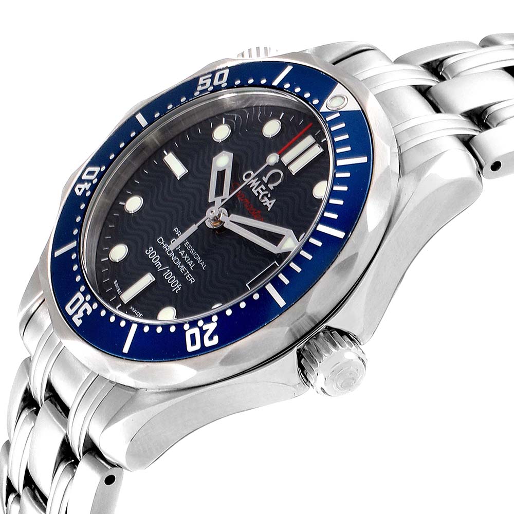 

Omega Blue Stainless Steel Seamaster Co-Axial