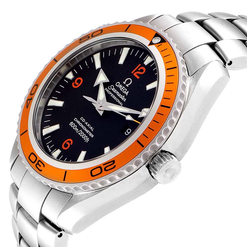 

Omega Black Stainless Steel Seamaster Planet Ocean  2208.50.00 Men's Wristwatch 45 MM