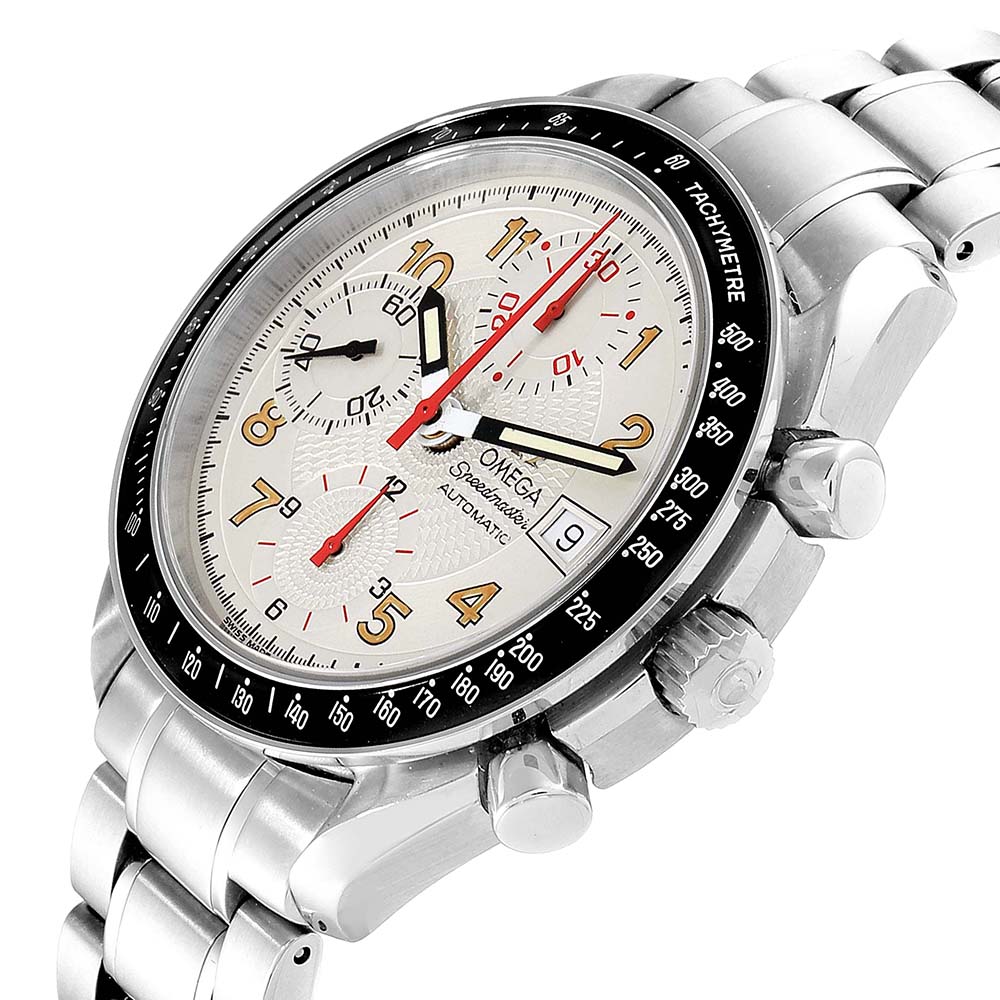 

Omega White Stainless Steel Speedmaster Japanese Limited Edition