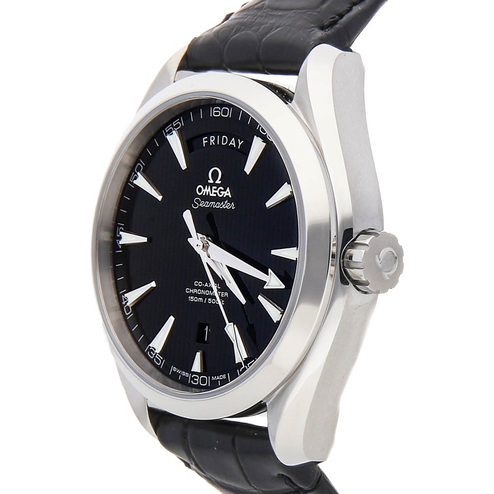 

Omega Black Stainless Steel Seamaster Aqua Terra