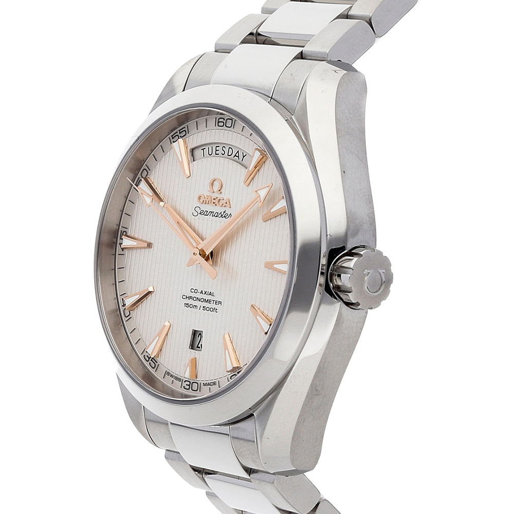 

Omega Silver Stainless Steel Seamaster Aqua Terra