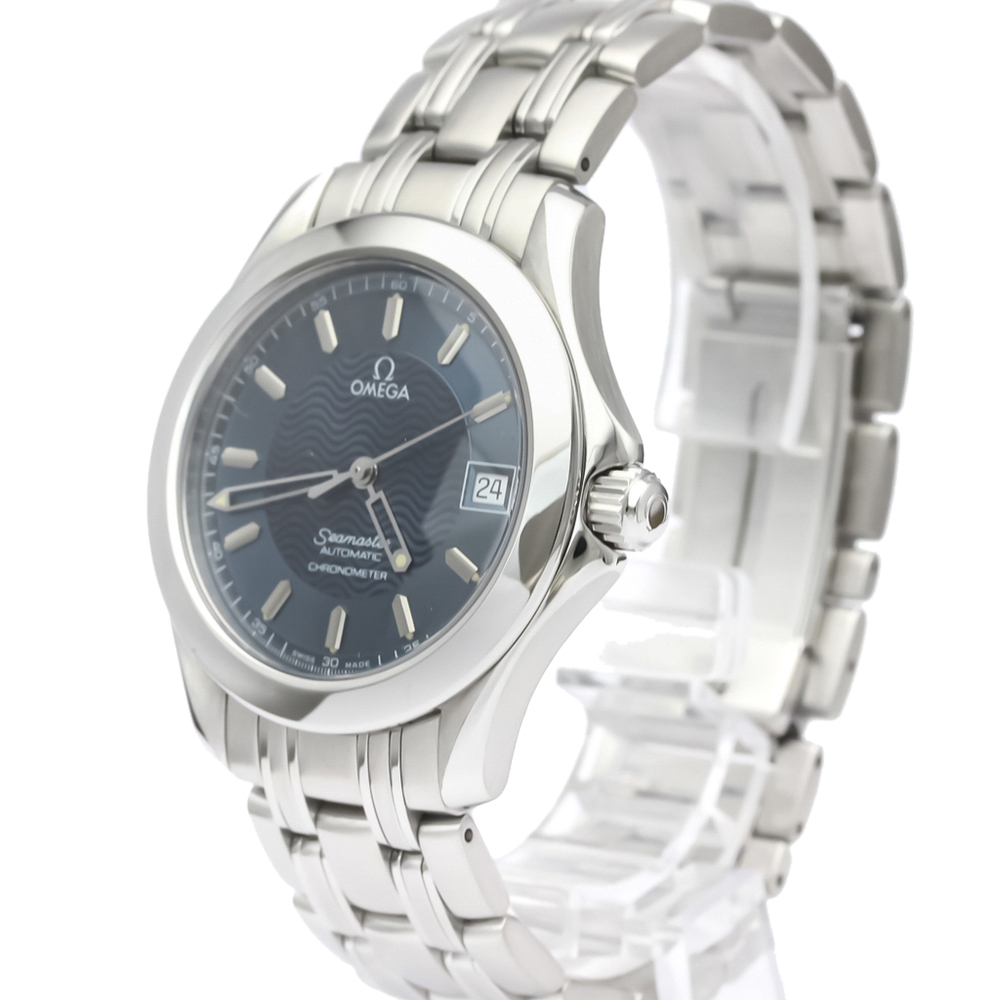 

Omega Blue Stainless Steel Seamaster Chronometer