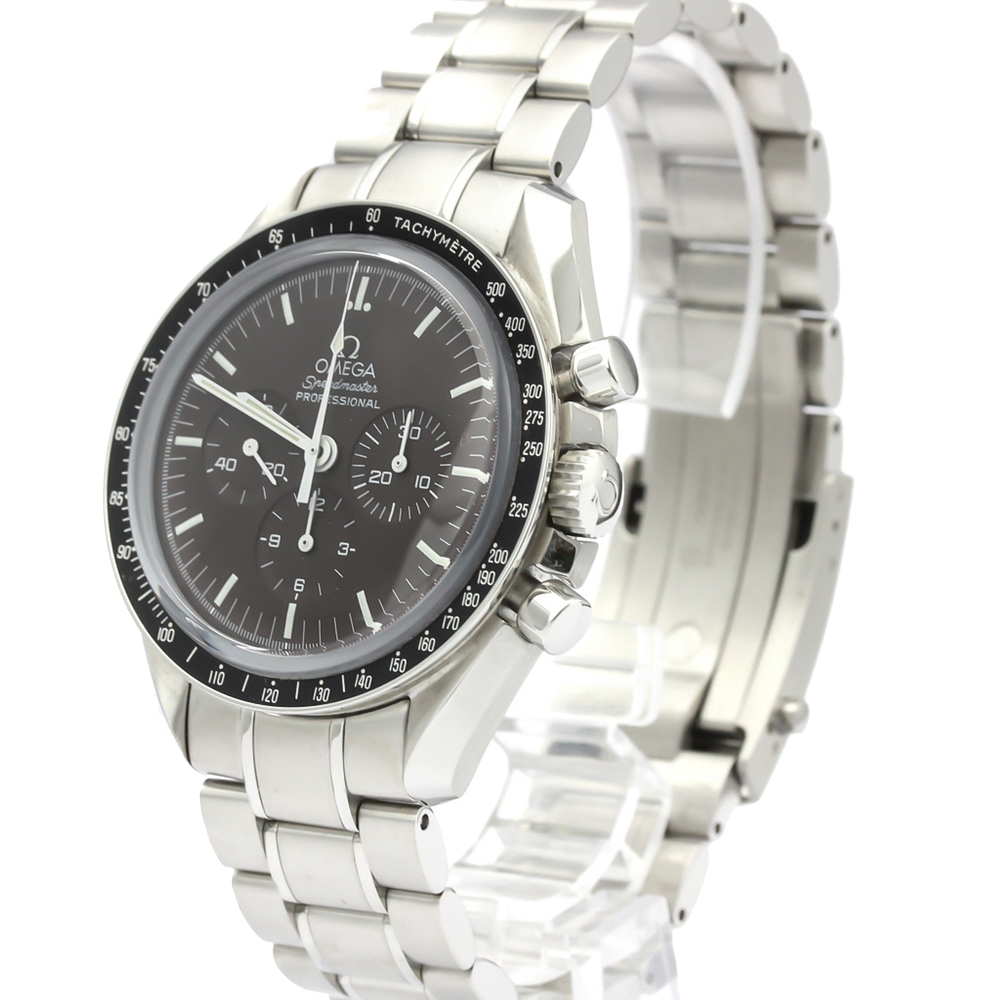 

Omega Brown Stainless Steel Speedmaster Professional Moon
