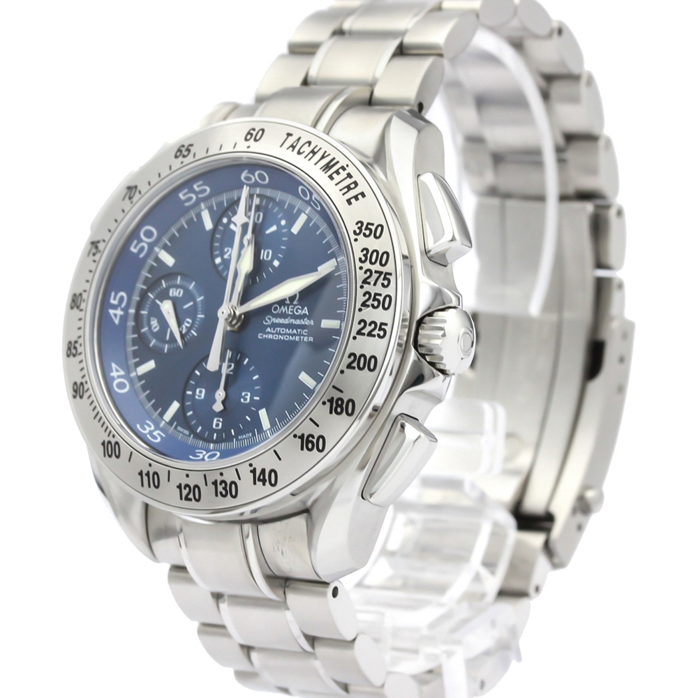 

Omega Blue Stainless Steel Speedmaster Split