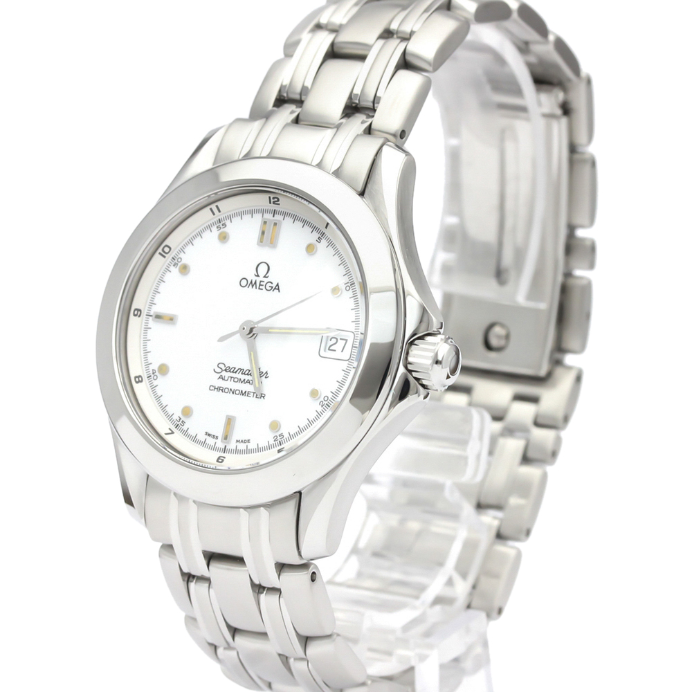 

Omega White Stainless Steel Seamaster