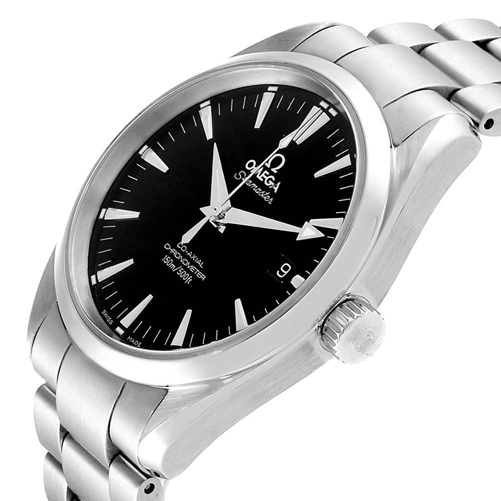 

Omega Black Stainless Steel Seamaster Aqua Terra