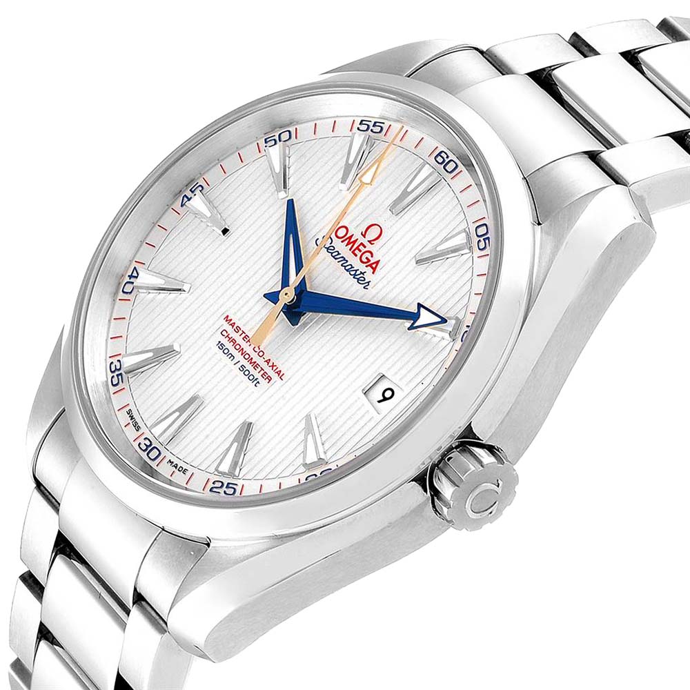 

Omega Silver Stainless Steel Seamaster Aqua Terra