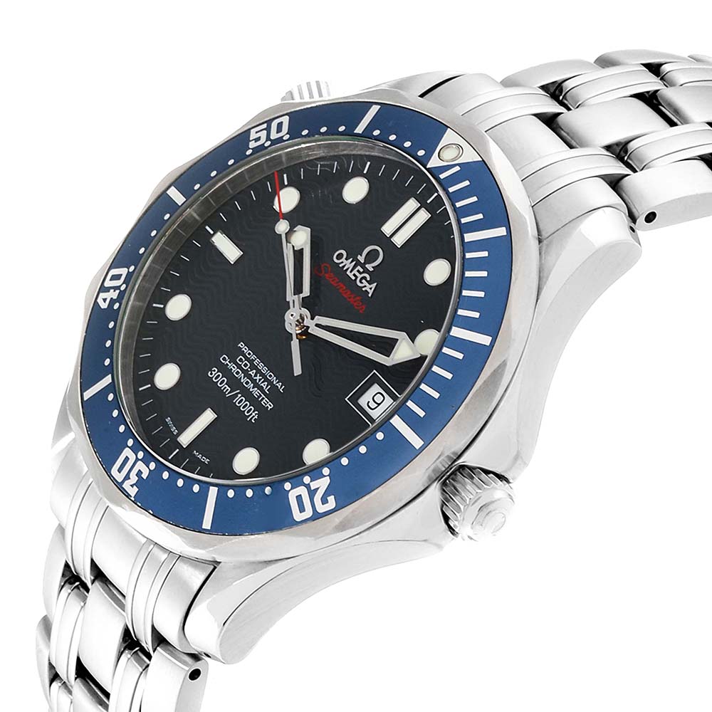 

Omega Blue Stainless Steel Seamaster Bond