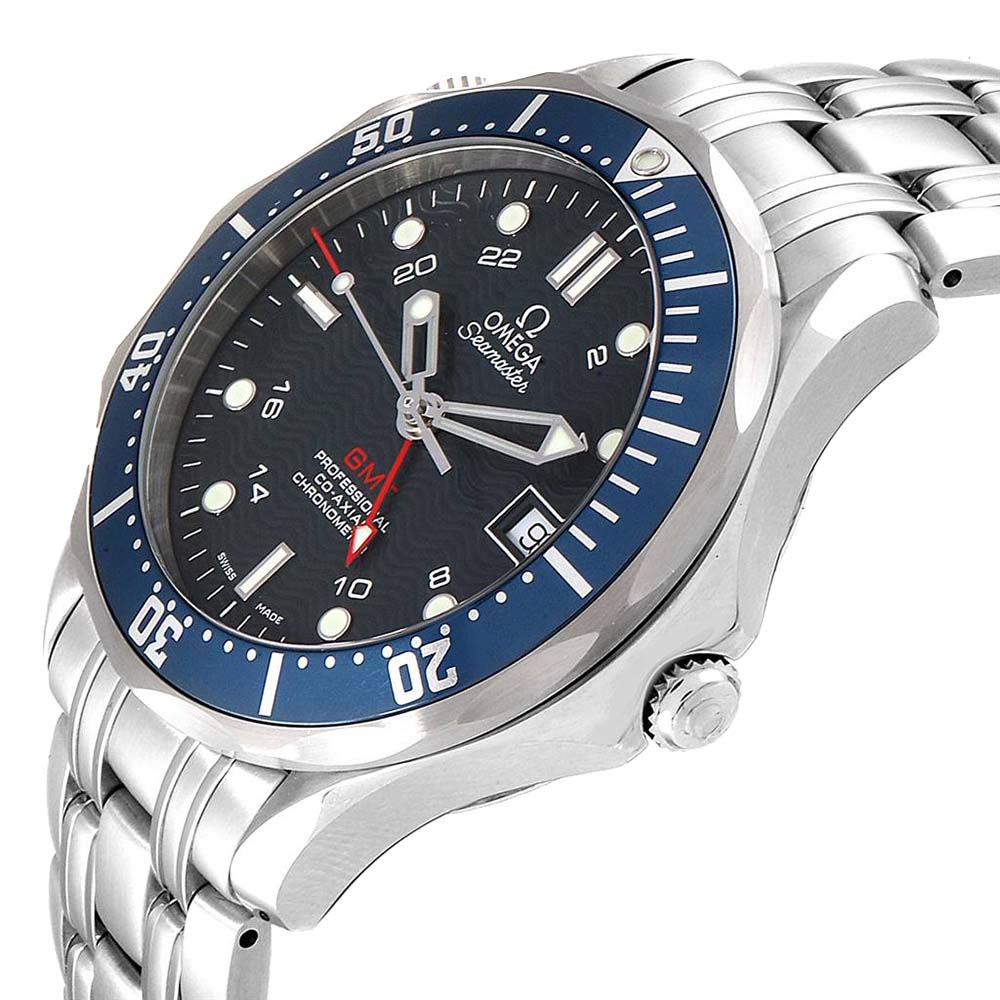 

Omega Blue Stainless Steel Seamaster Bond