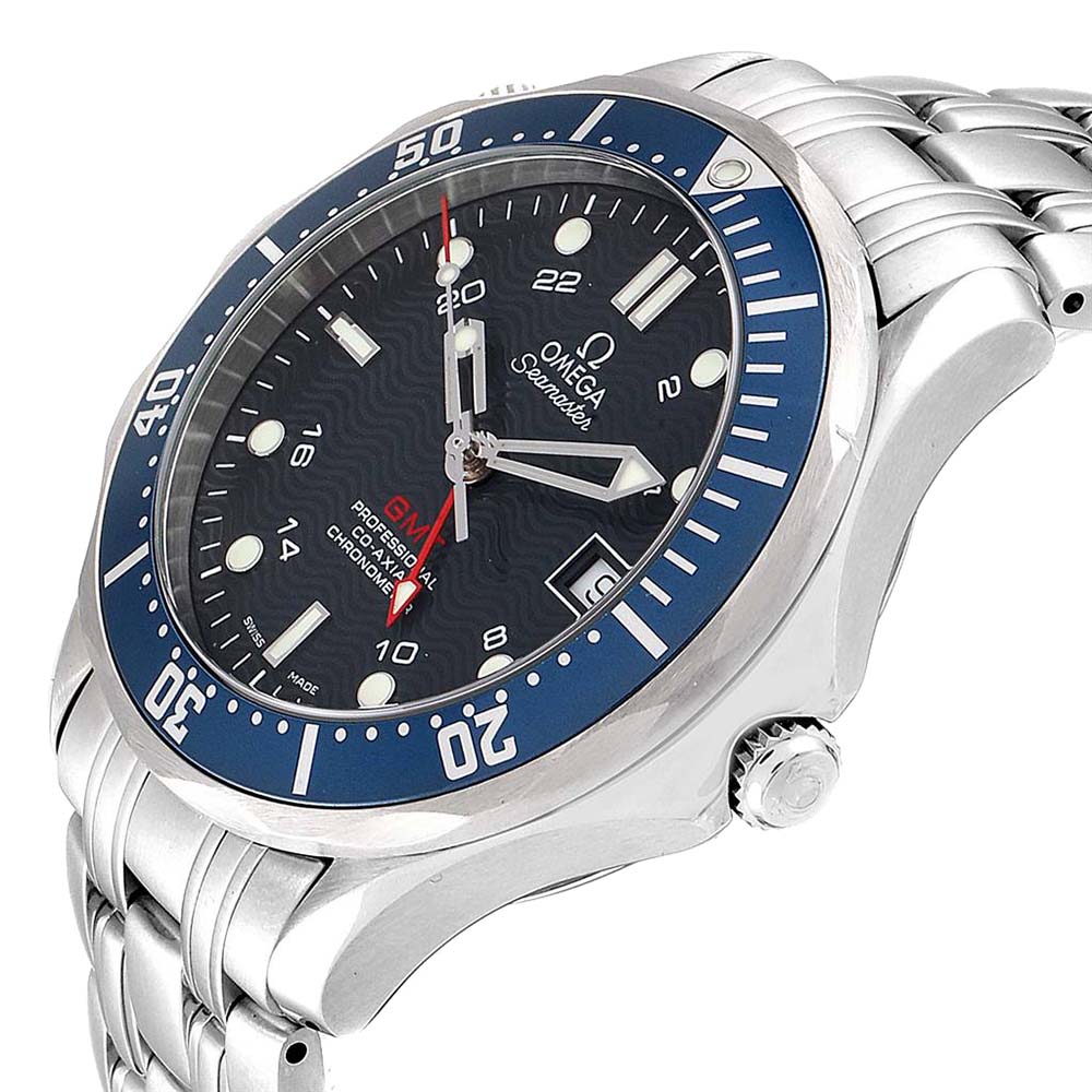 

Omega Blue Stainless Steel Seamaster Bond