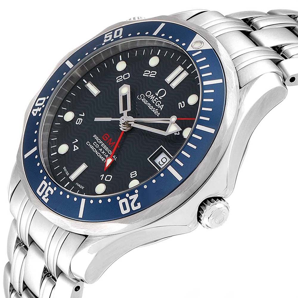 

Omega Blue Wave Decor Stainless Steel Seamaster