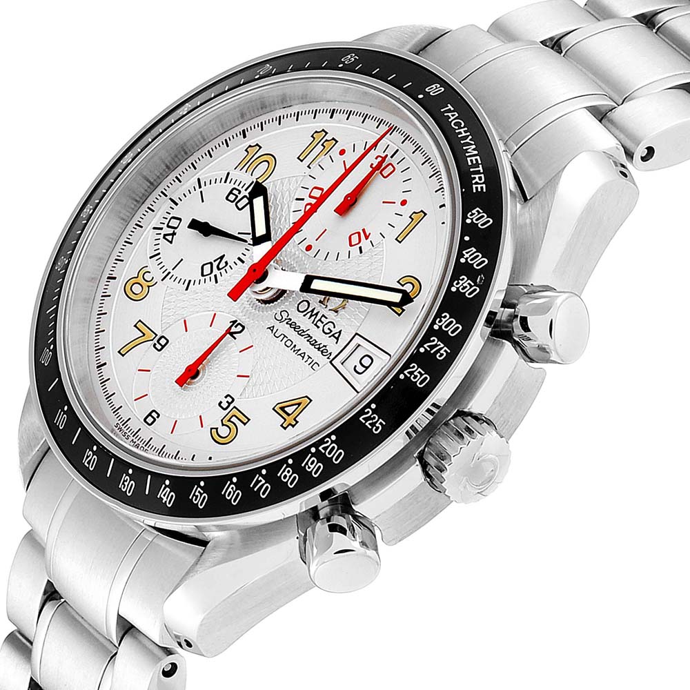 

Omega White Stainless Steel Speedmaster Japanese Limited Edition