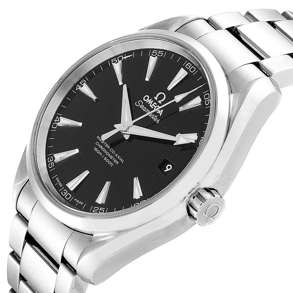 

Omega Black Stainless Steel Seamaster Aqua Terra