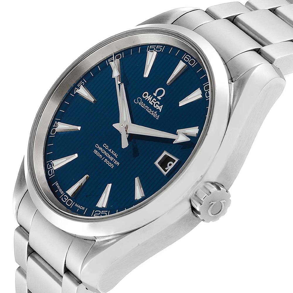 

Omega Blue Stainless Steel Seamaster Aqua Terra Master Co-Axial