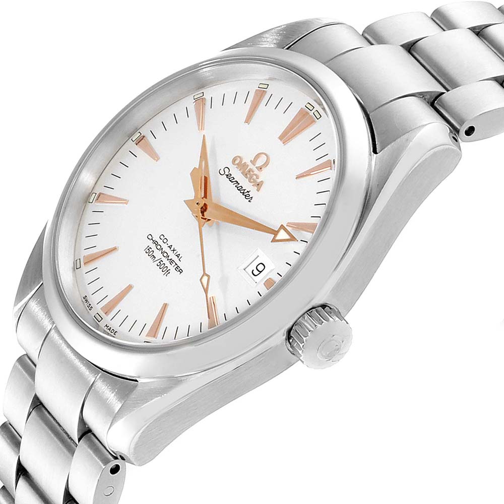 

Omega Silver Stainless Steel Seamaster Aqua Terra