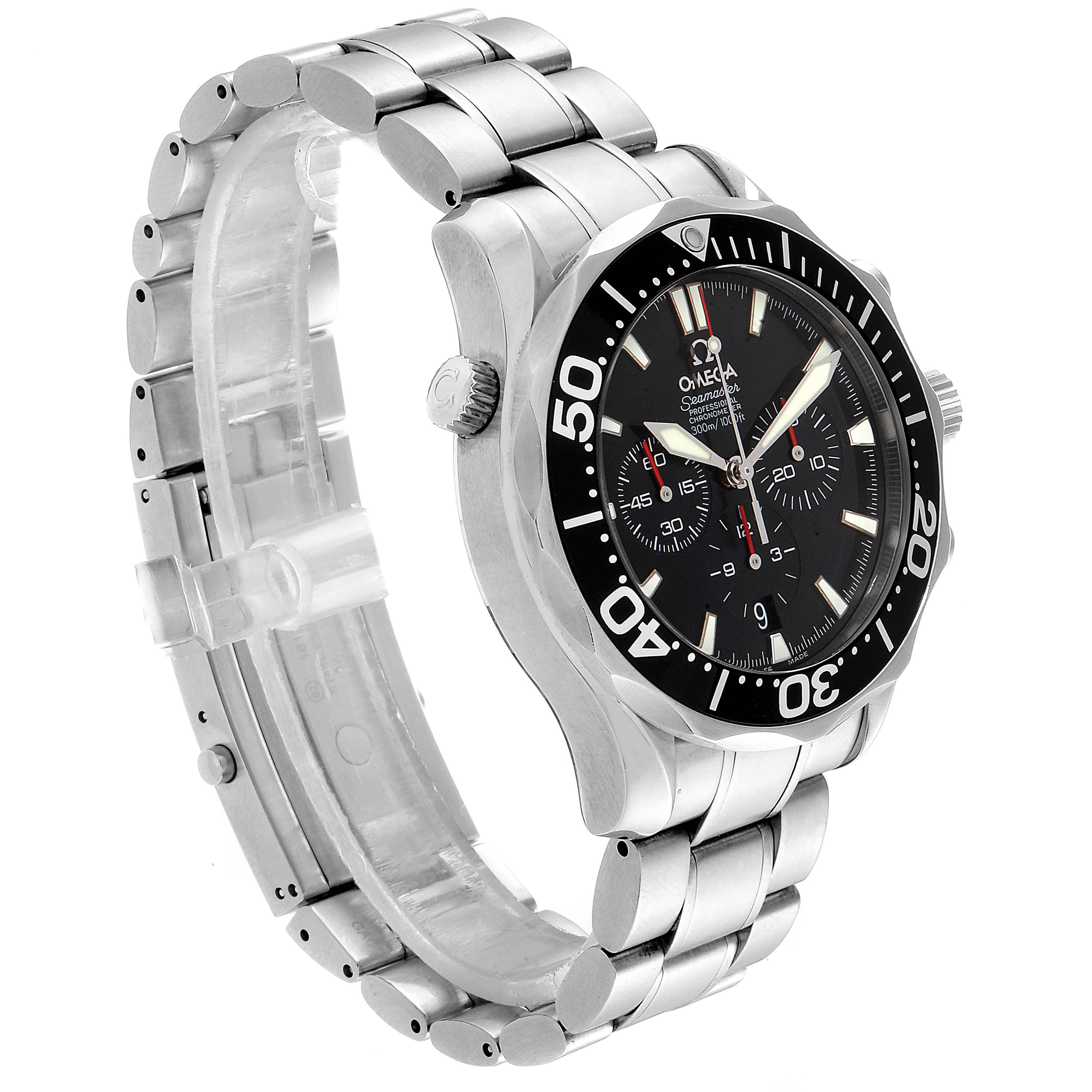 Omega Black Stainless Steel Seamaster 