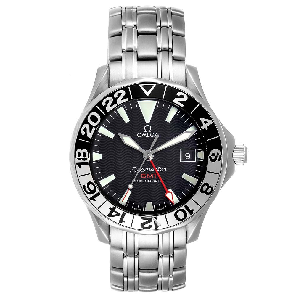 Omega Black Stainless Steel Seamaster 