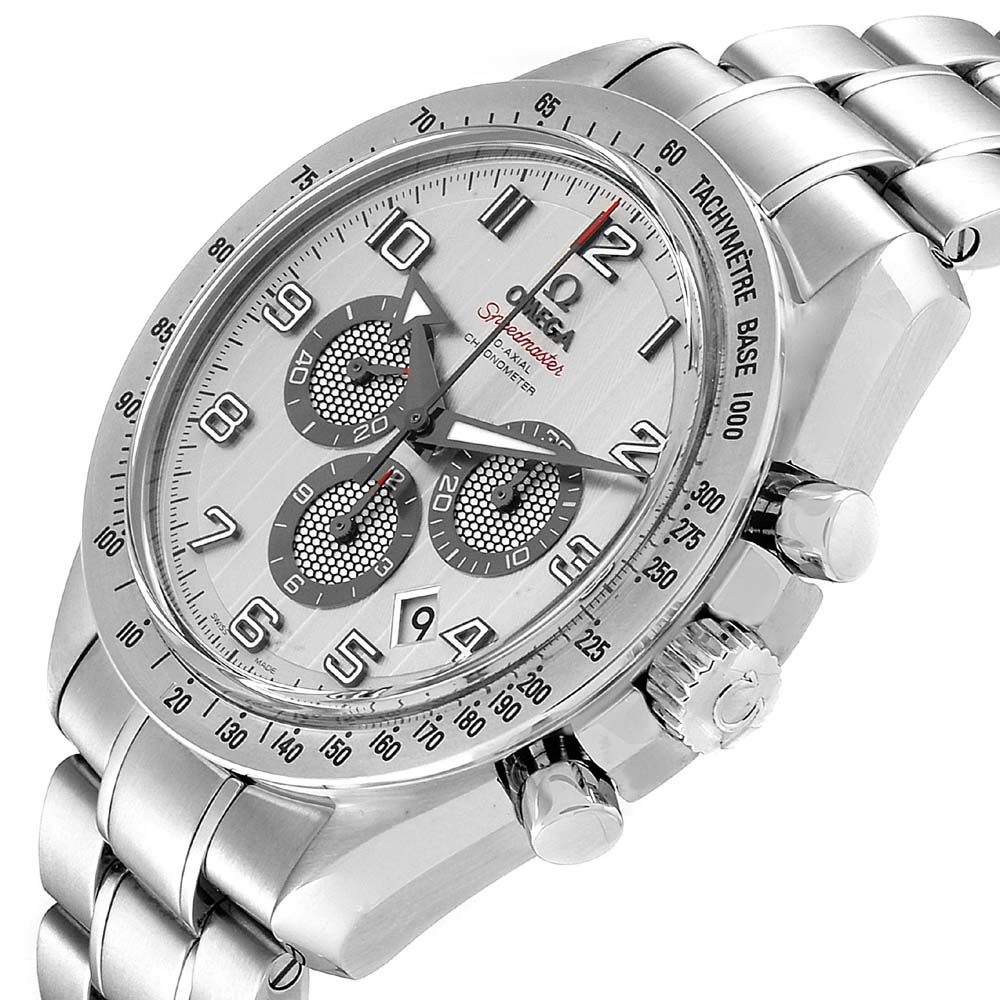 

Omega Silver Stainless Steel Speedmaster Broad Arrow