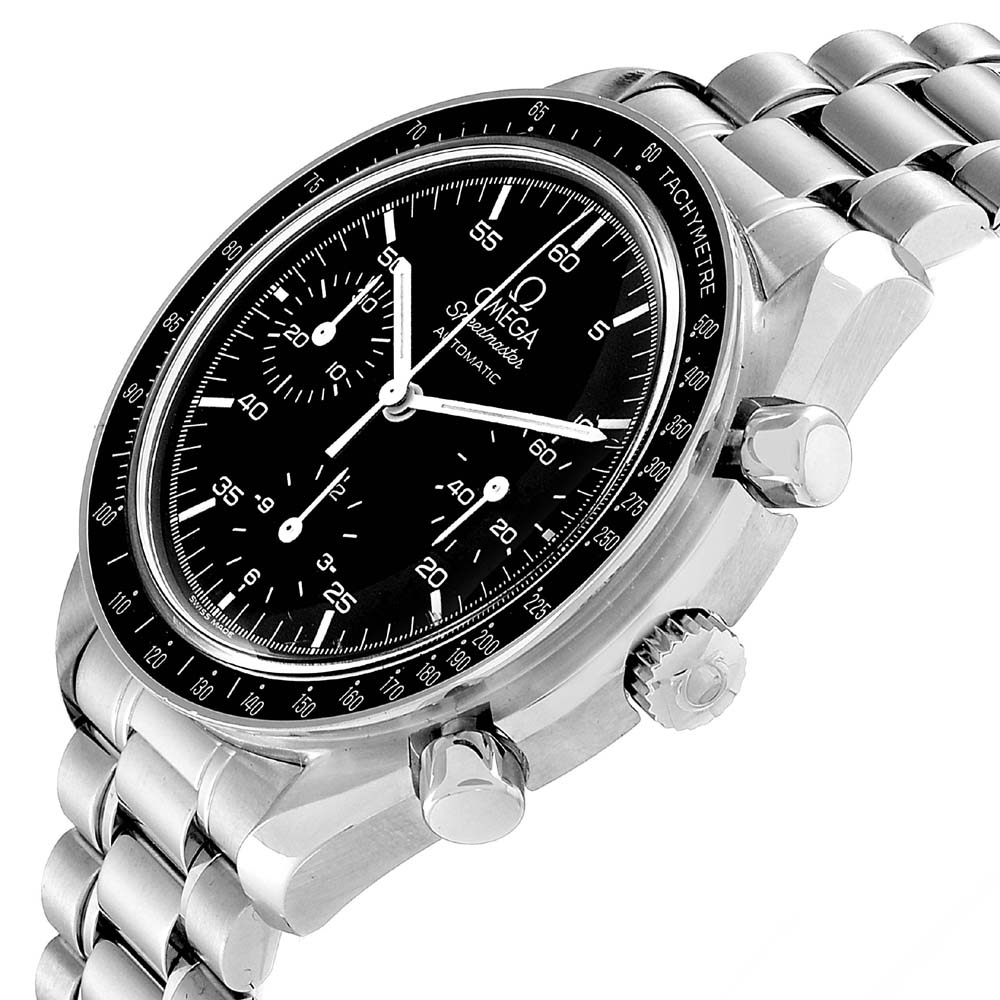 

Omega Black Stainless Steel Speedmaster Automatic