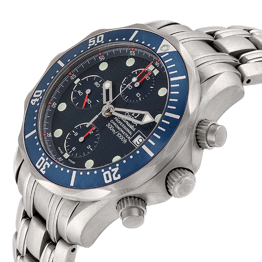 

Omega Blue Titanium Seamaster Chrono Diver