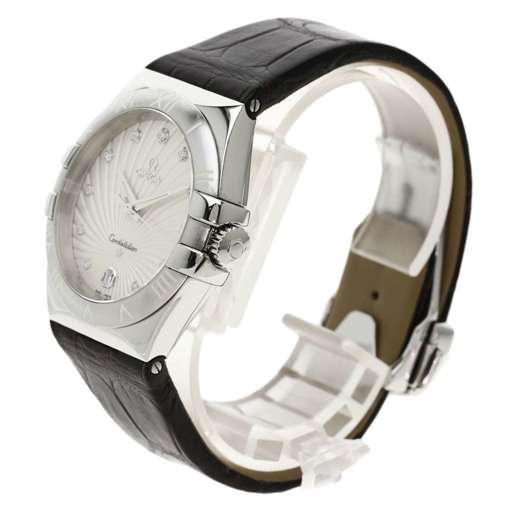 

Omega White Diamonds Stainless Steel Constellation Quartz Women's Wristwatch