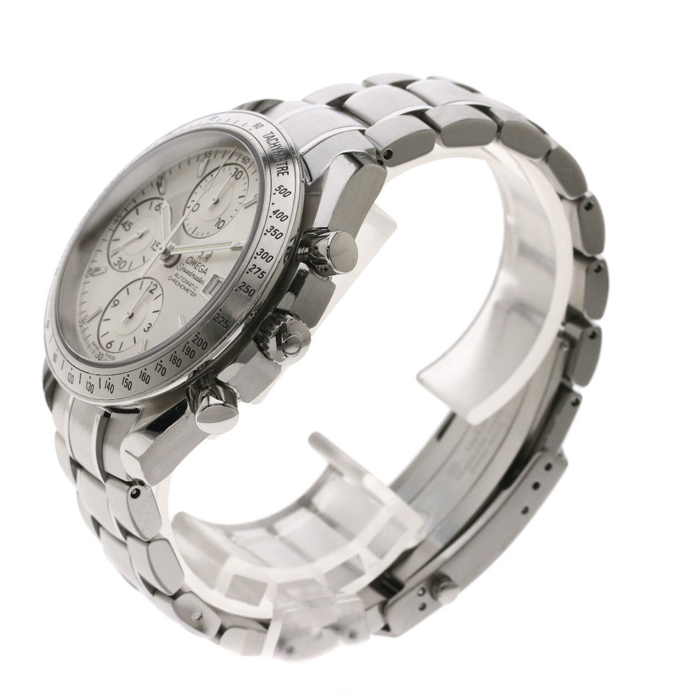 

Omega Silver Stainless Steel Speedmaster Date