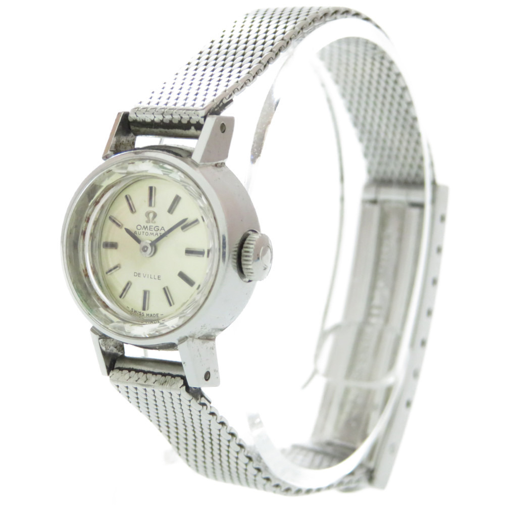 

Omega Silver Stainless Steel De Ville Automatic Vintage Women's Watch