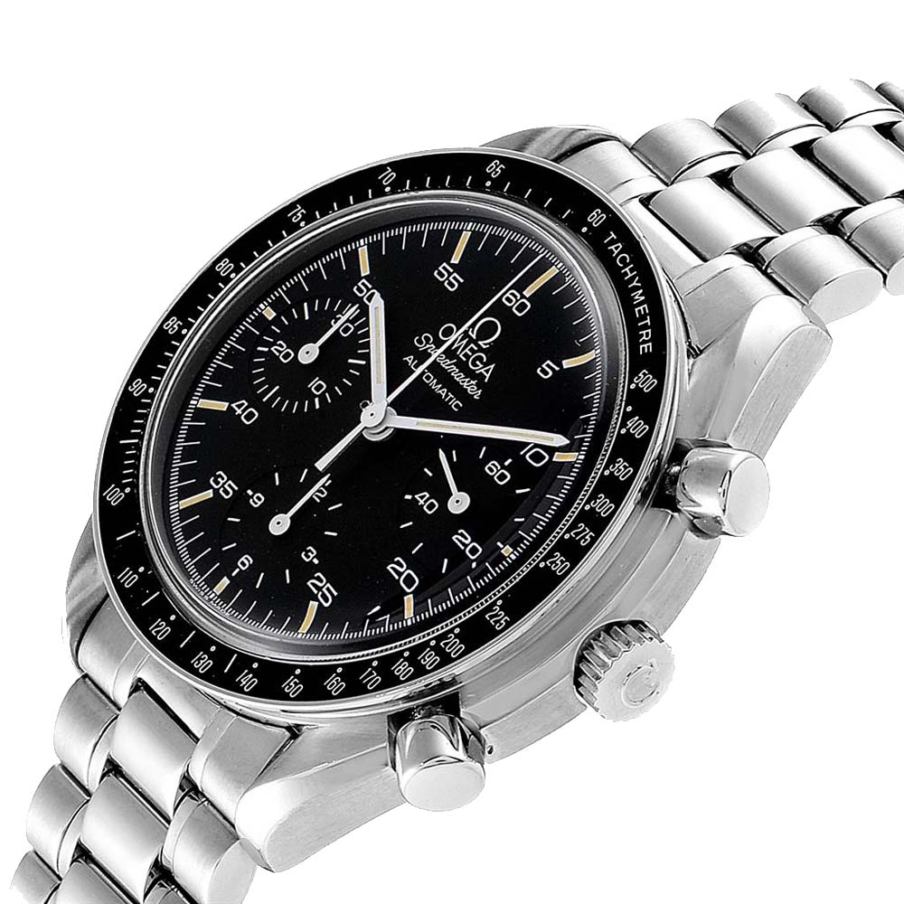 

Omega Black Stainless Steel Speedmaster Automatic