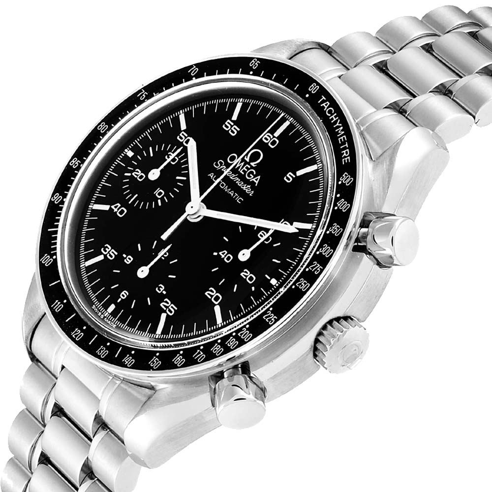 

Omega Black Stainless Steel Speedmaster Automatic