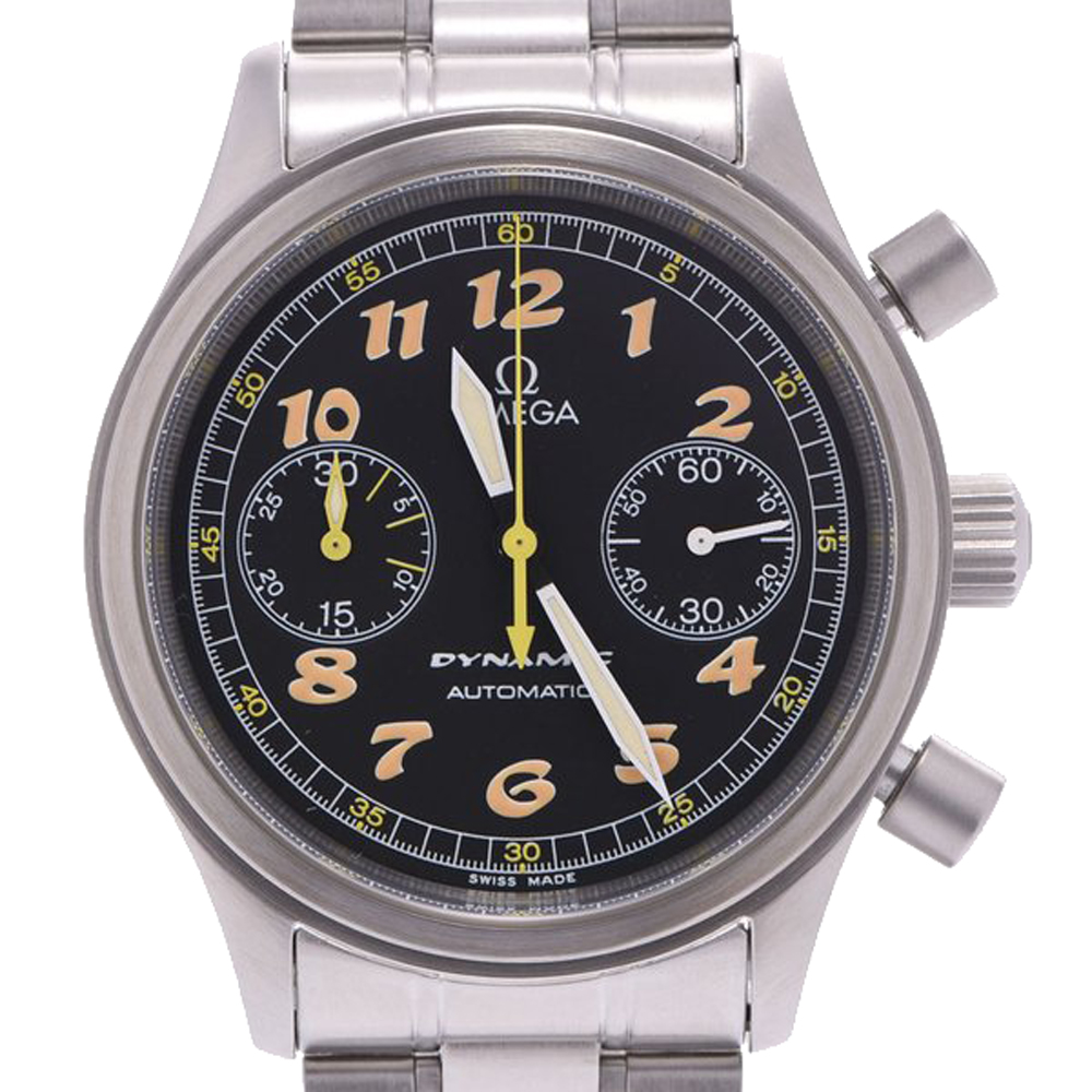 Click to view more detailed imagery on our partner's website Pre-owned Omega Black Stainless Steel Dynamic 5240.50 Men's Wristwatch 38 Mm