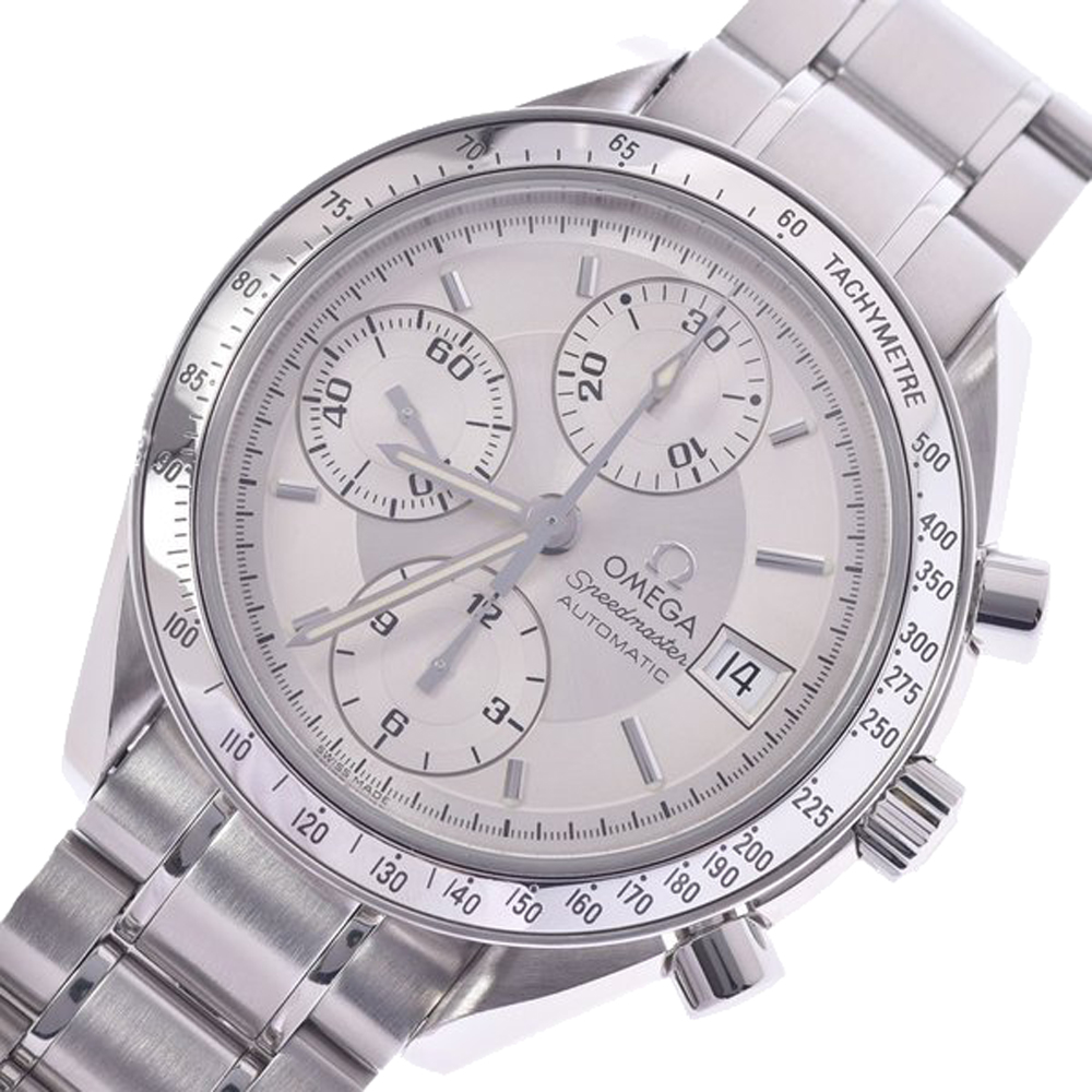 

Omega Silver Stainless Steel Speedmaster Date Automatic