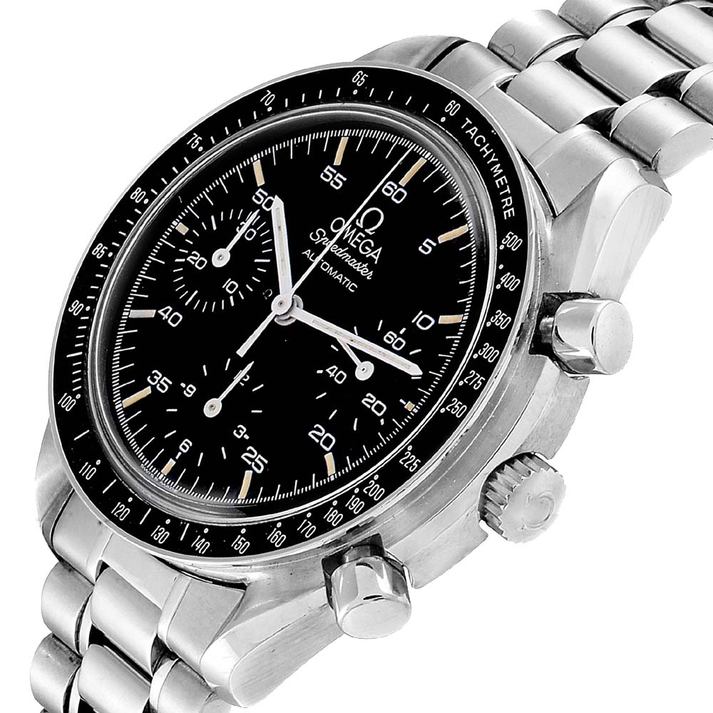 

Omega Black Stainless Steel Speedmaster Automatic