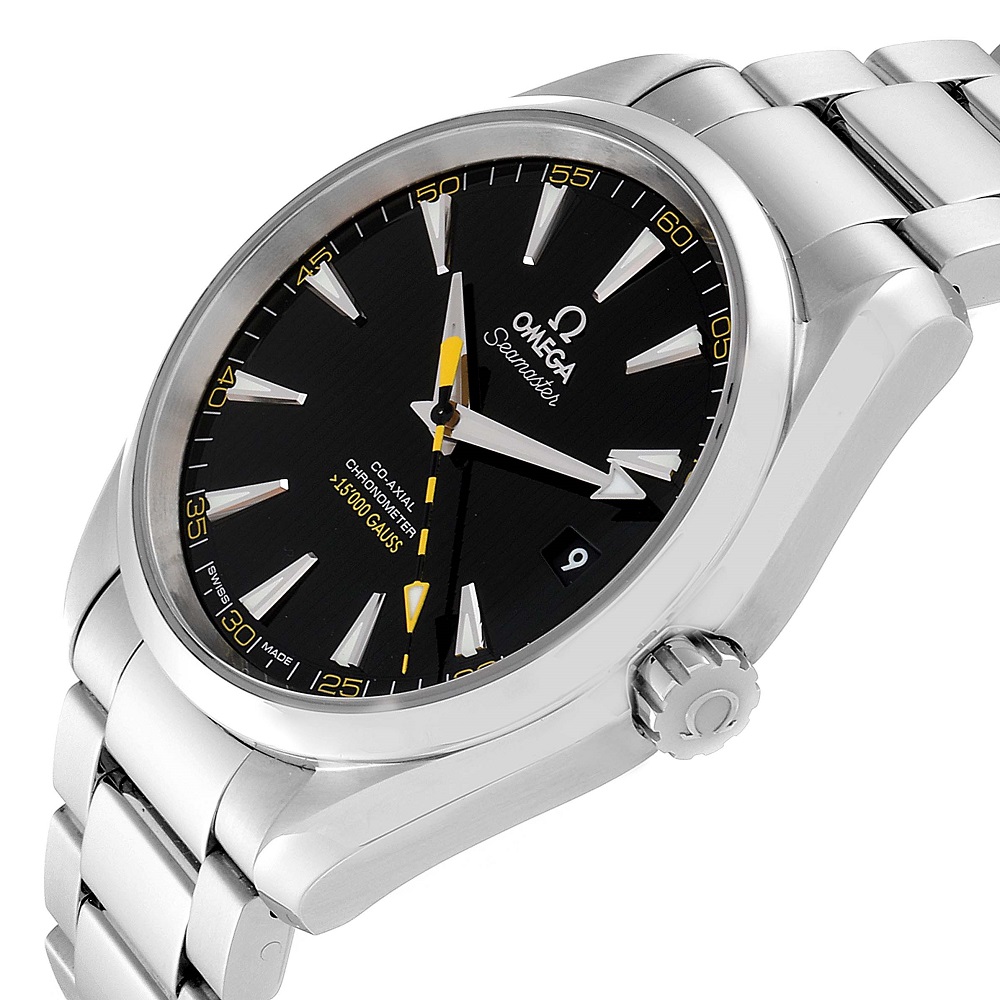 

Omega Black Stainless Steel Seamaster Aqua Terra Co-Axial 231.10.42.21.01.002 Men's Wristwatch 41.5 MM