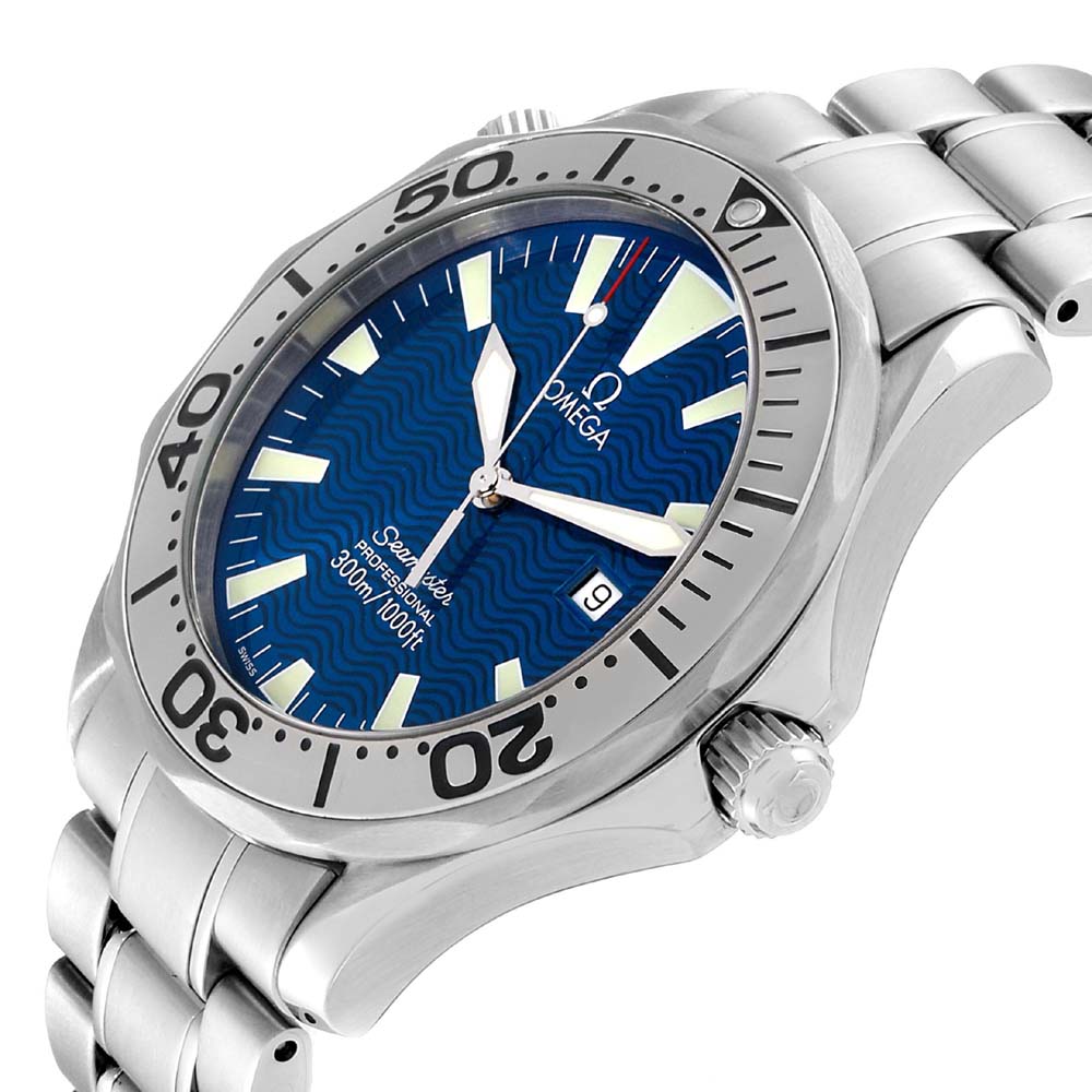 

Omega Blue Stainless Steel Seamaster