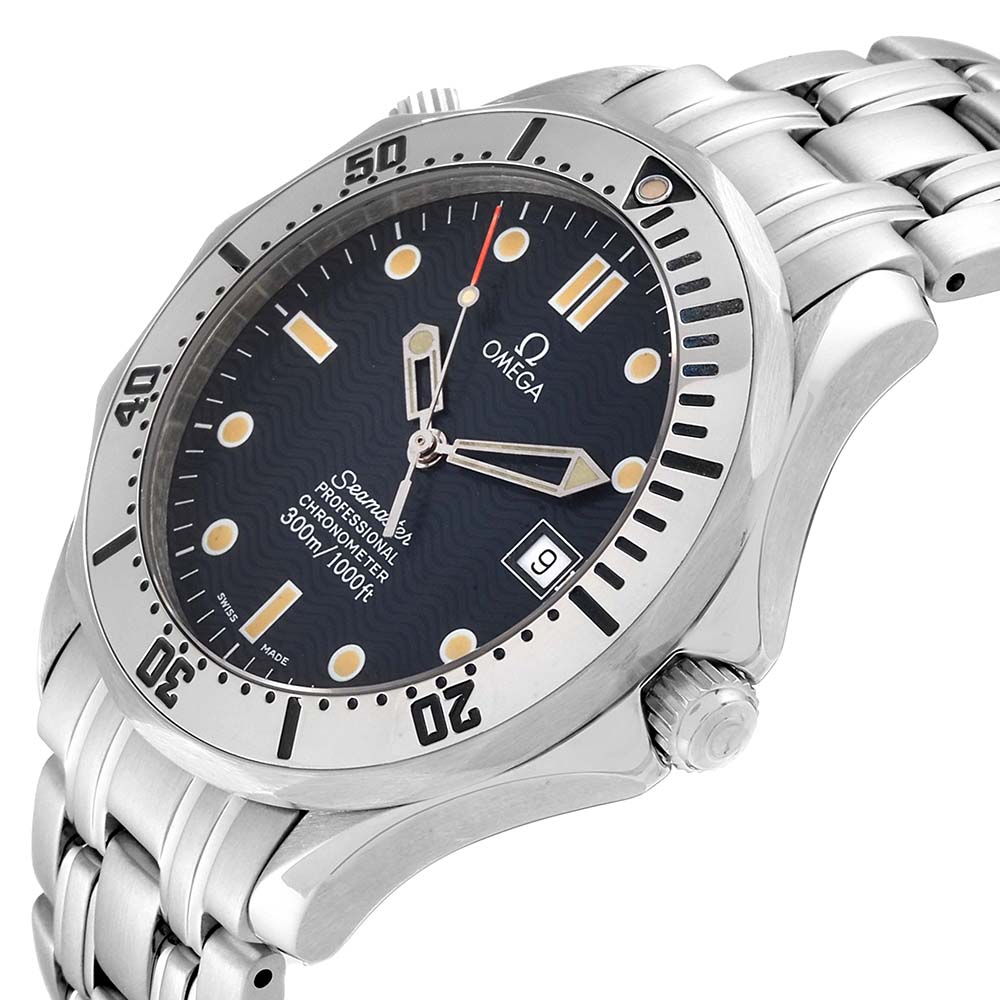 

Omega Blue Stainless Steel Seamaster