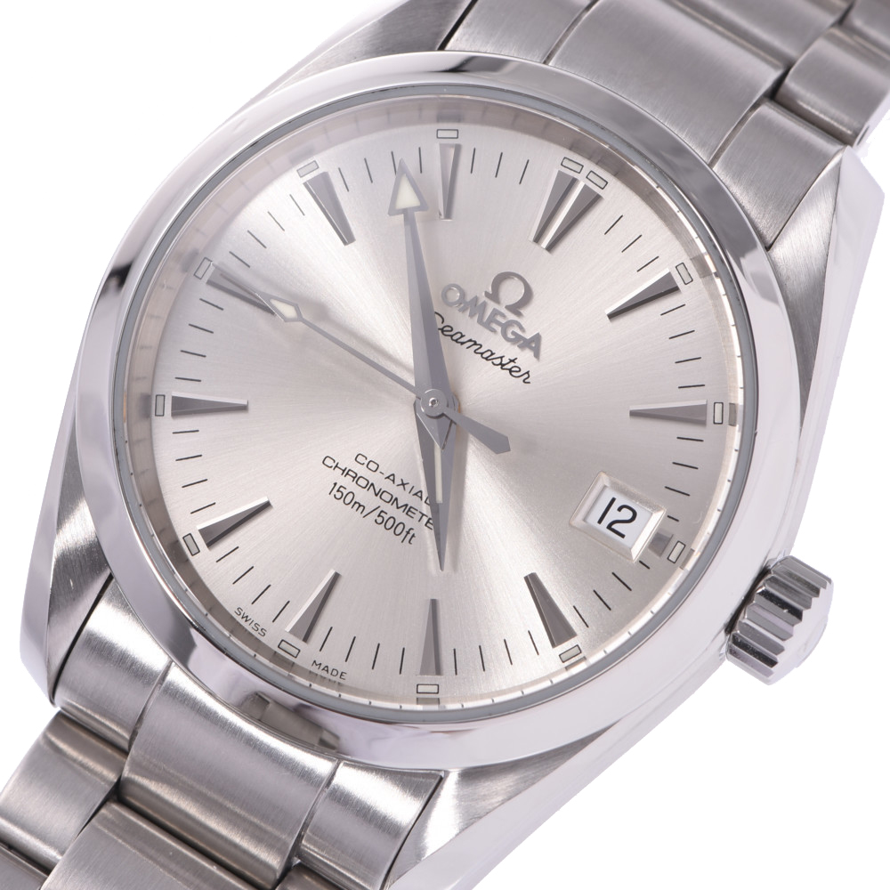 

Omega Silver Stainless Steel Seamaster Aqua Terra