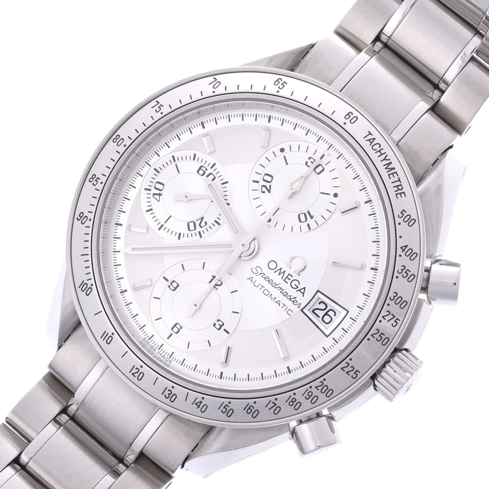 

Omega Silver Stainless Steel Speedmaster Date