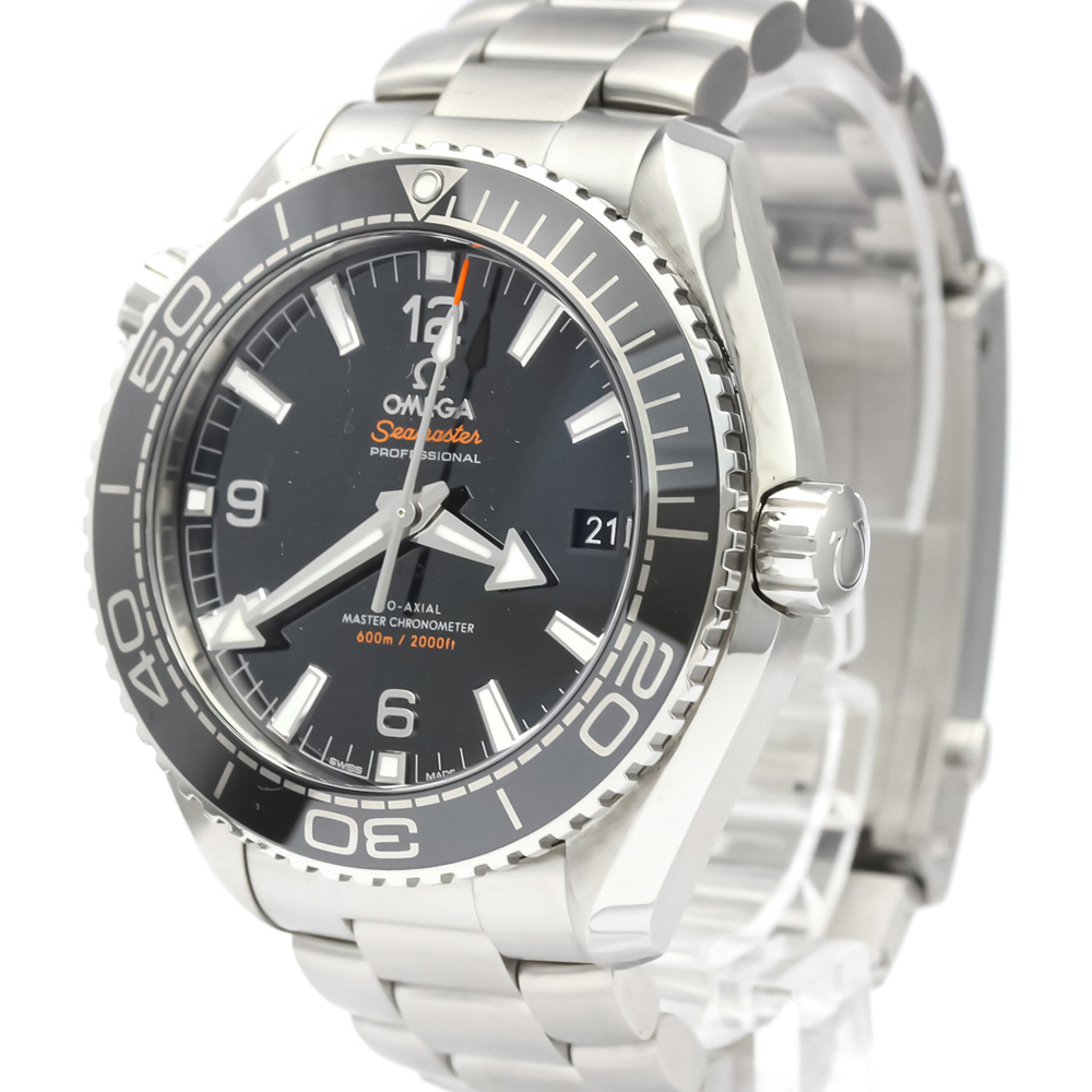 

Omega Black Stainless Steel Seamaster Planet Ocean