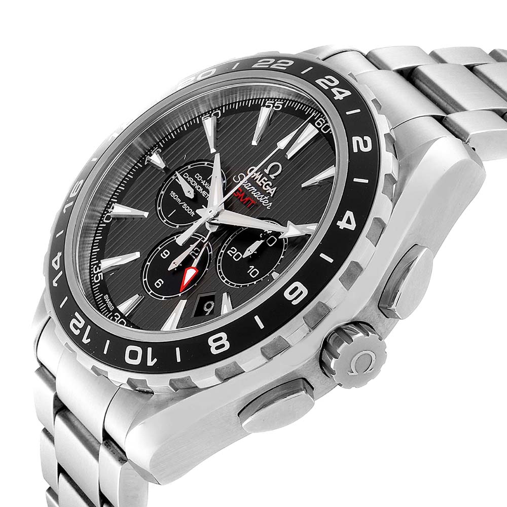 

Omega Gray Stainless Steel Seamaster Aqua Terra GMT, Grey