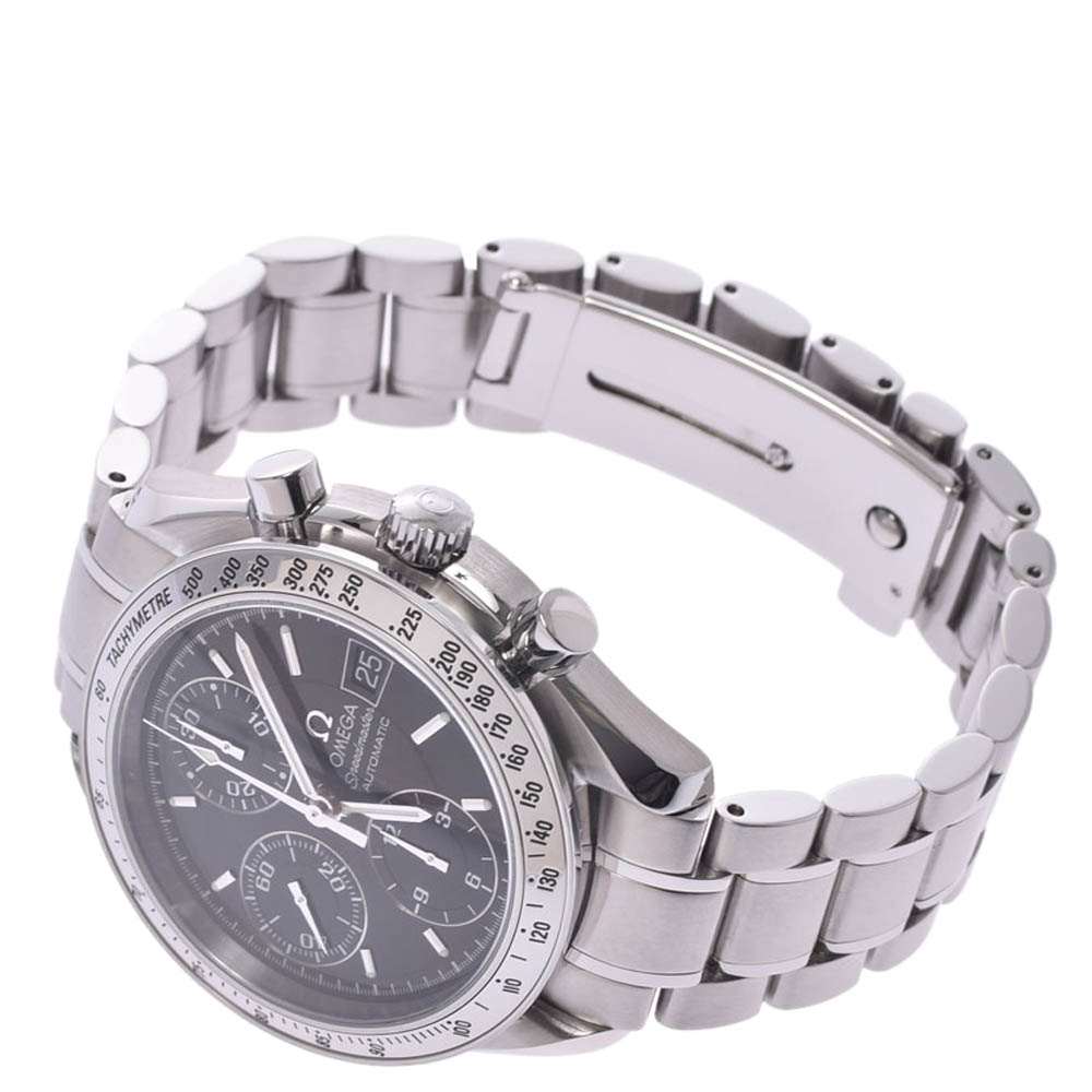 

Omega Black Stainless Steel Speedmaster Date