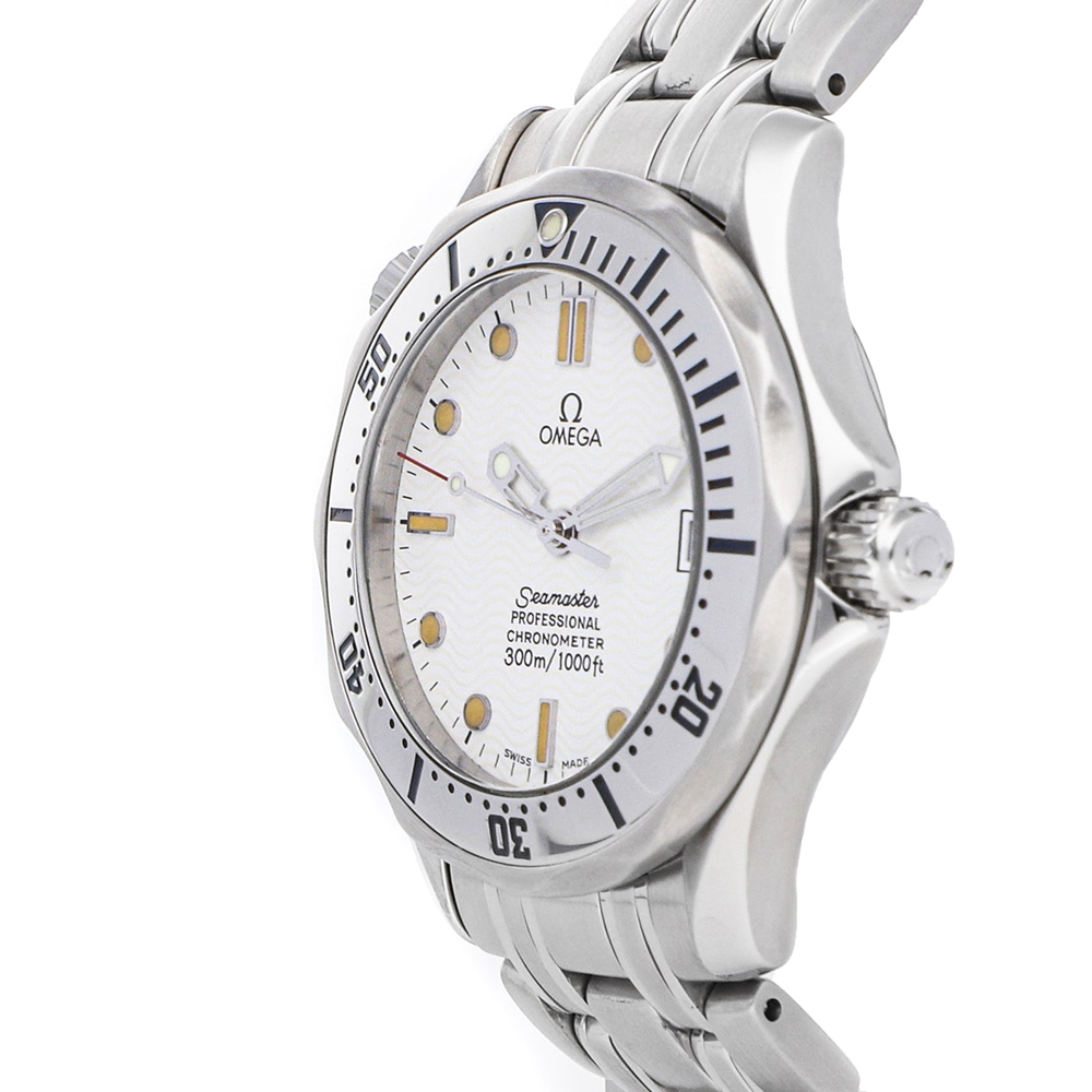 

Omega White Stainless Steel Seamaster
