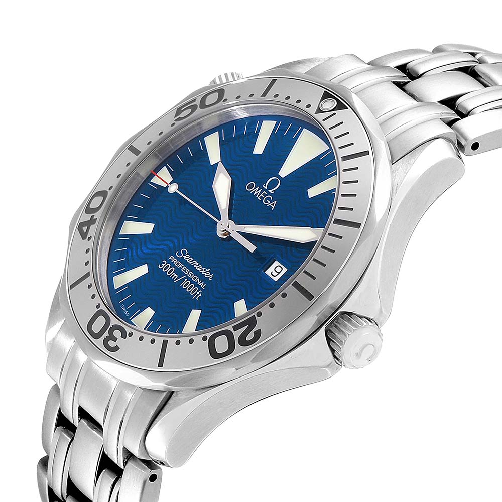 

Omega Blue Stainless Steel Seamaster