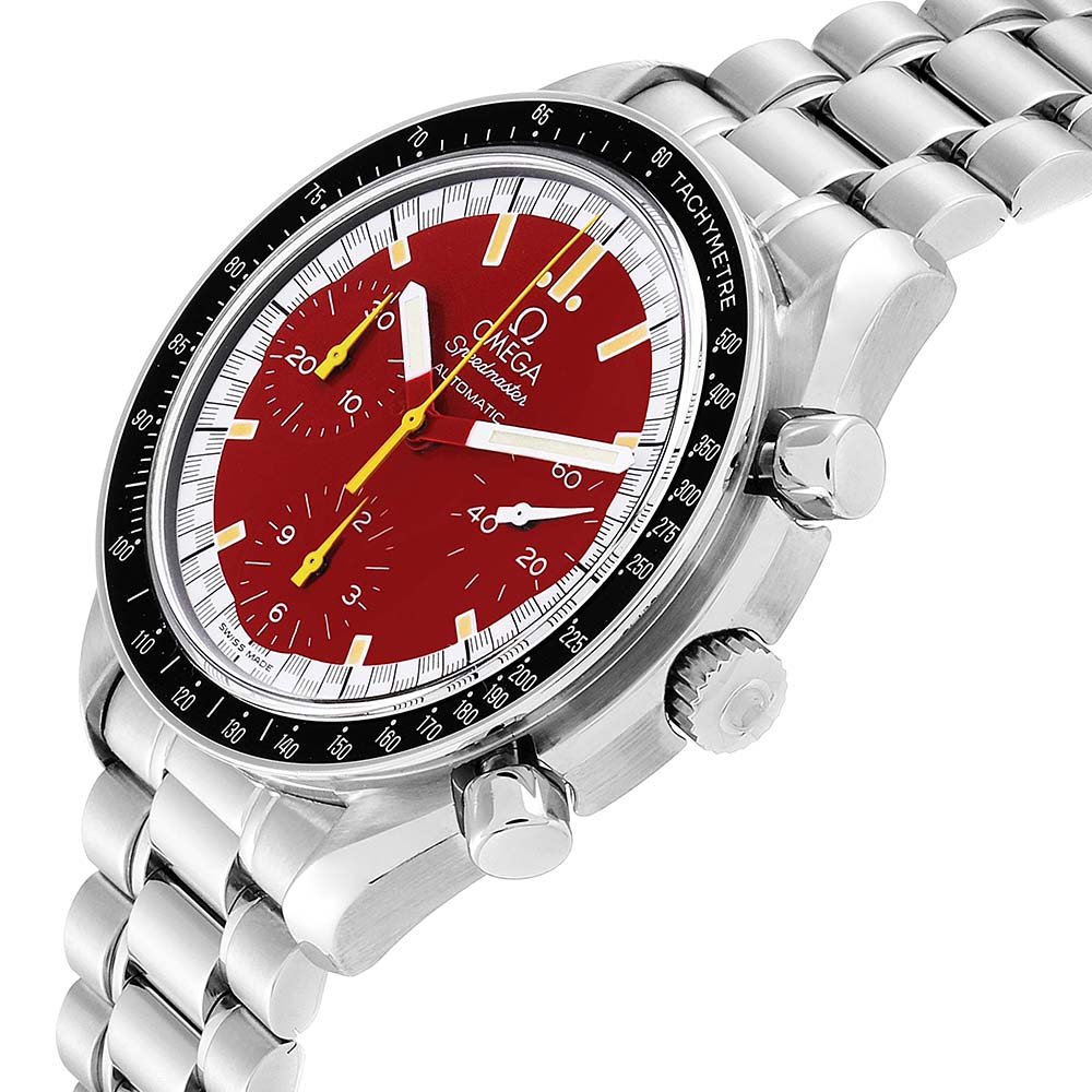 

Omega Red Stainless Steel Speedmaster Schumacher Automatic