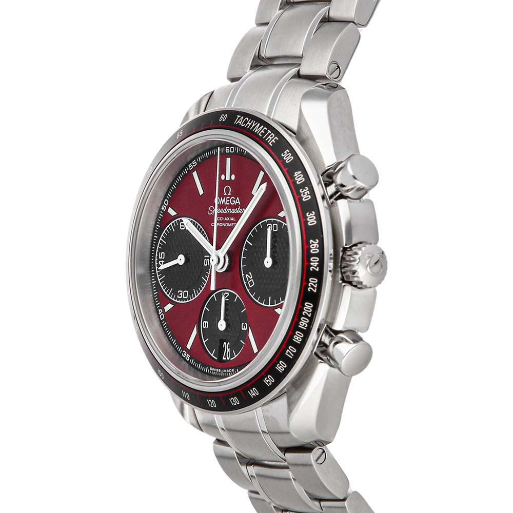 

Omega Red/Black Stainless Steel Speedmaster Racing Chronograph