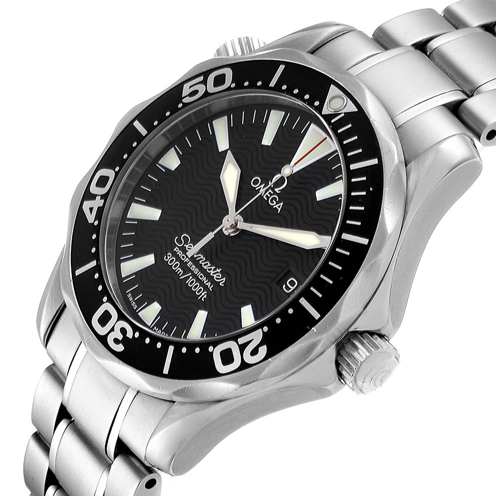 

Omega Black Stainless Steel Seamaster James Bond