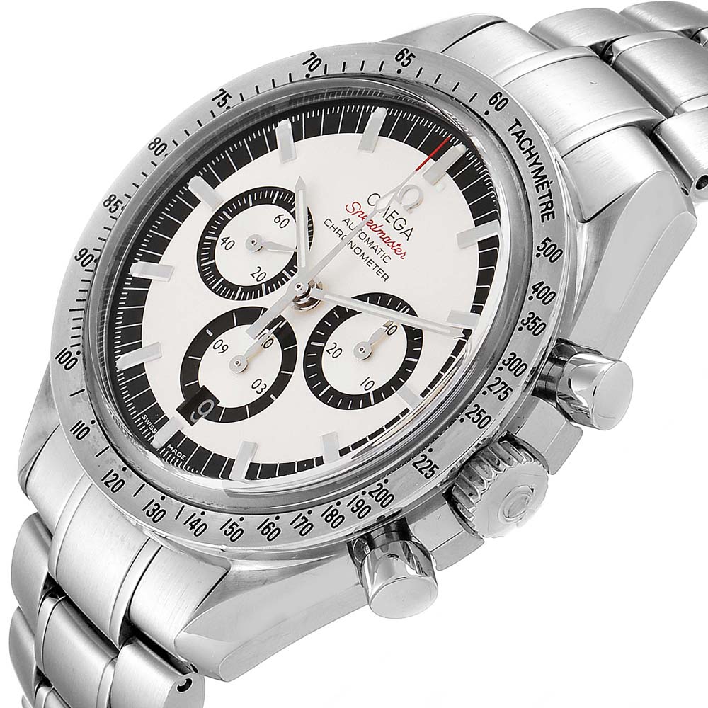 

Omega Silver Stainless Steel Speedmaster Schumacher Legend Limited Edition